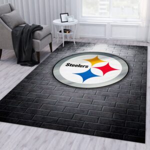 Pittsburgh Steelers Nfl Rug Living Room Rug Family Gift US Decor