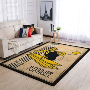 Pittsburgh Steelers Nfl Team Logo Retro Style Nice Gift Home Decor Rectangle Area Rug