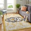 Pittsburgh Steelers Nfl Team Logo Skull Flower Style Nice Gift Home Decor Rectangle Area Rug