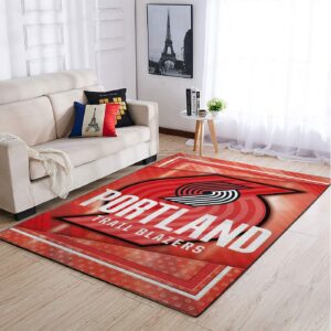 Portland Trailblazers Nba Team Logo Style Nice Gift Home Decor Rectangle Area Rug