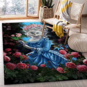 Queen Marie Cat Of France Area Rug Carpet Living Room Rug US Gift Decor