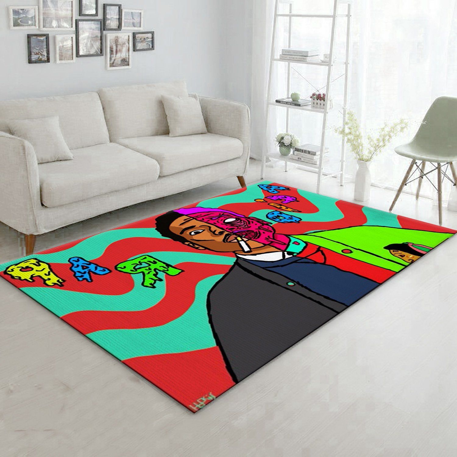 Rap Acid Rug Living Room Rug Family Gift US Decor