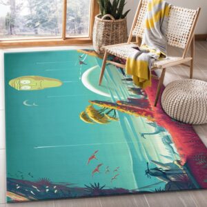 Rick And Morty Ver2 Area Rug Living Room Rug Family Gift US Decor