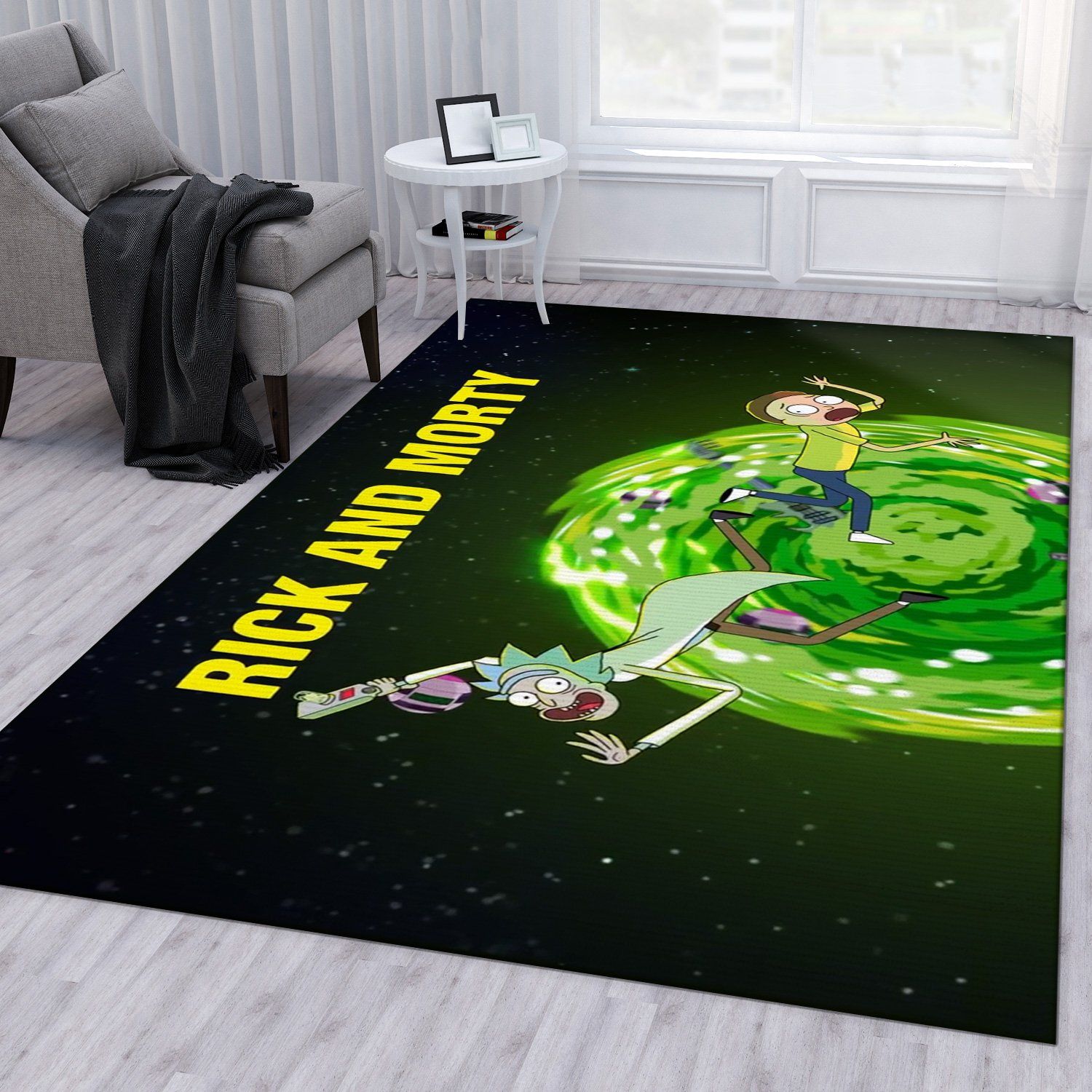 Rick And Morty Ver4 Area Rug For Christmas Bedroom Rug Home US Decor