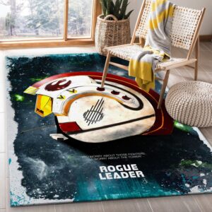 Rogue Leader Rug Star Wars Helmets Arts Rug Christmas Gift US Decor