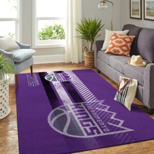 Sacramento Kings Nba Team Logo Nice Gift Home Decor Rectangle Area Rug
