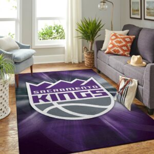 Sacramento Kings Nba Team Logo Style Nice Gift Home Decor Rectangle Area Rug