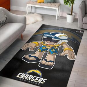 San Diego Chargers Bolt Nfl Rush Zone Character Area Rug Rugs For Living Room Rug Home Decor