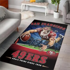 San Francisco 49ers 49ers Pride Since 1946 Nfl Area Rug Rugs For Living Room Rug Home Decor