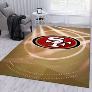San Francisco 49ers NFL Area Rug Bedroom Rug US Gift Decor
