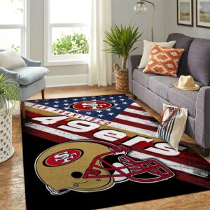 San Francisco 49ers Nfl Team Logo American Style Nice Gift Home Decor Area Rug Rugs For Living Room