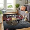 San Francisco 49ers Nfl Team Logo Helmet Style Nice Gift Home Decor Rectangle Area Rug