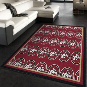 San Francisco 49ers Repeat Rug Nfl Team Area Rug Carpet
