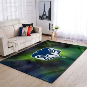 Seattle Seahawks Area Rug Nfl Teams Football Floor Decor Area Rug Rugs For Living Room