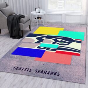 Seattle Seahawks NFL Rug Bedroom Rug Floor Decor Home Decor