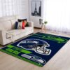Seattle Seahawks Nfl Team Logo Helmet Nice Gift Home Decor Rectangle Area Rug