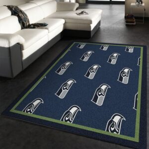 Seattle Seahawks Repeat Rug Nfl Team Area Rug Carpet