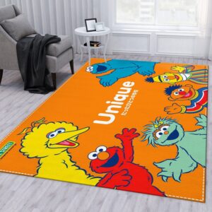 Sesame Street Birthday Invitations Rug Living Room Rug Christmas Gift US Decor