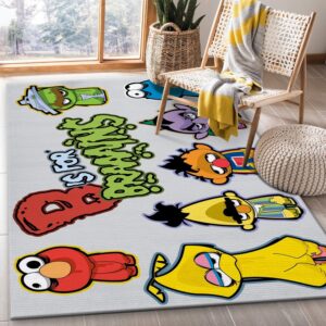 Sesame Street Family Monsters Area Rug Living Room Rug US Gift Decor