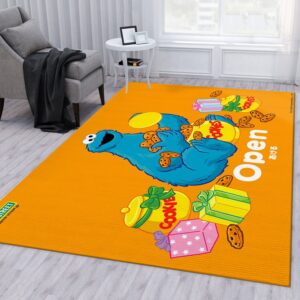 Sesame Street Learn Japanese Area Rug For Christmas Bedroom Rug Christmas Gift US Decor