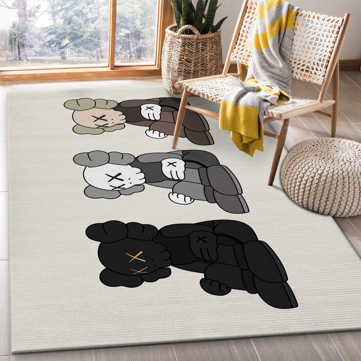 Kaws Small Lie Set Area Rug Living Room Rug US Gift Decor - Travels in  Translation