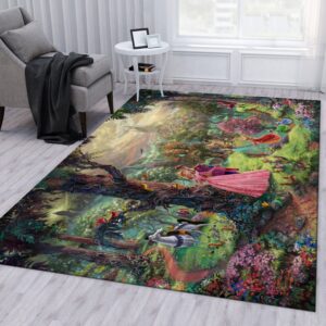 Sleeping Beauty Christmas Gift Rug Living Room Rug Floor Decor Home Decor