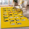 Sneakers Alphabet Area Rug Living Room Rug Home US Decor