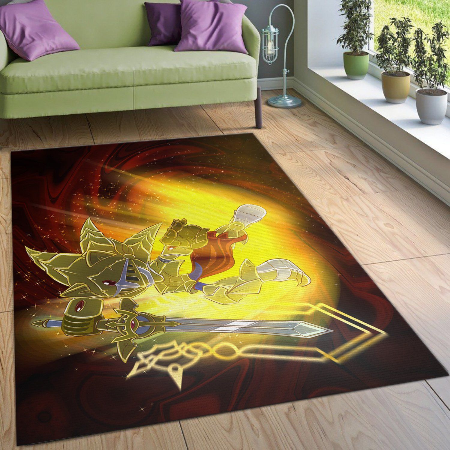 Sonic Knight Area Rug Living Room Rug Family Gift US Decor