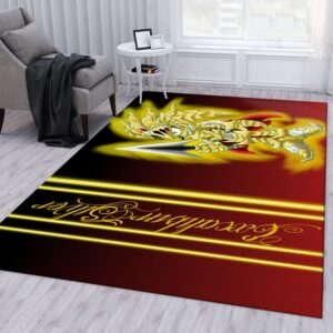 Sonic Silver Area Rug Bedroom Rug US Gift Decor