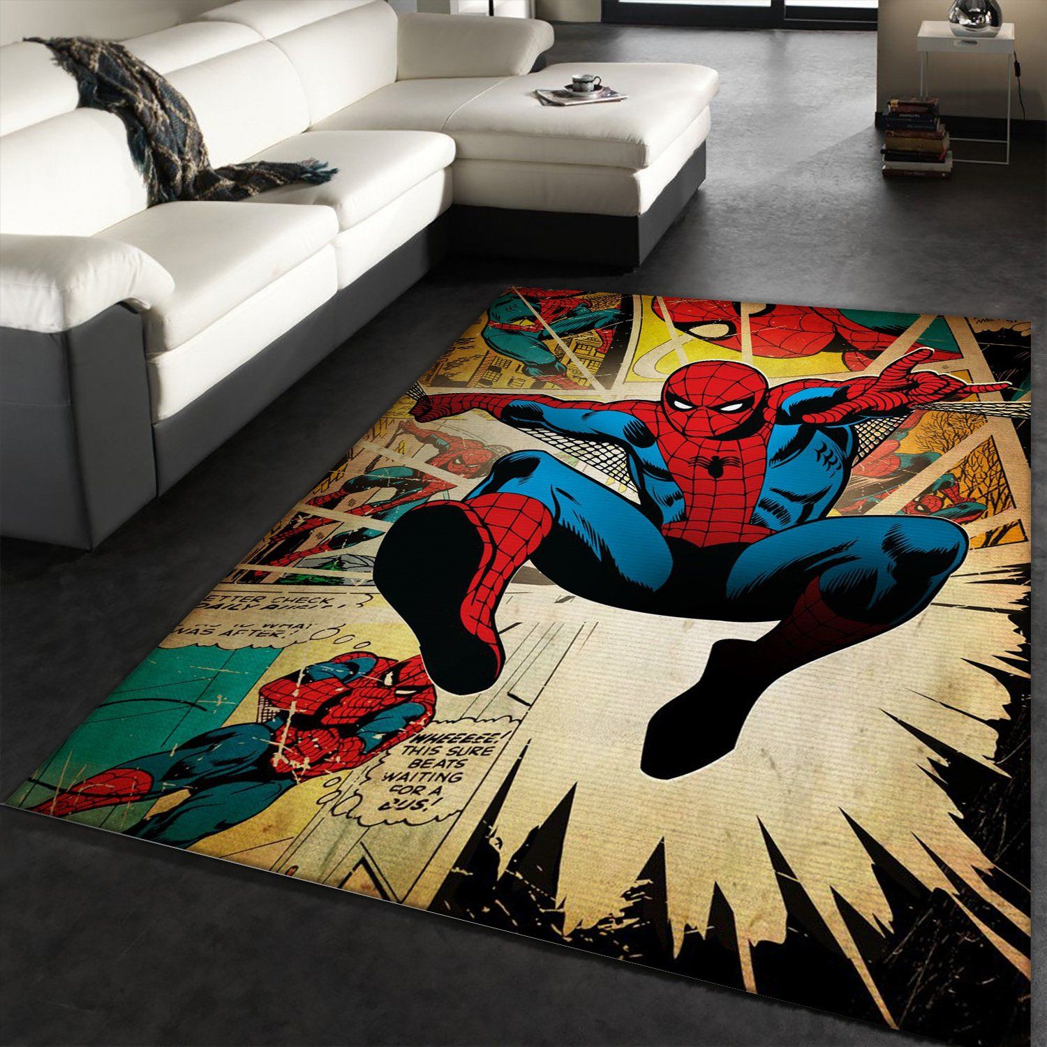 Spider-man Area Rugs Living Room Carpets Bedroom Quick Dry Floor Mats Home  Decor