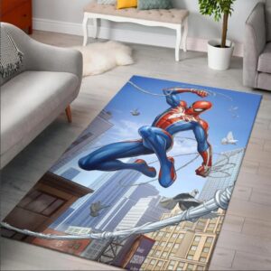 Spider Man Marvel Comic Kids Room Area Rug Rugs For Living Room Rug Home Decor