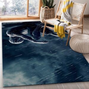Spiderman Black Area Rug For Christmas Bedroom Rug US Gift Decor