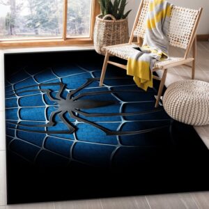Spiderman Logo Movie Area Rug Bedroom Rug Family Gift US Decor