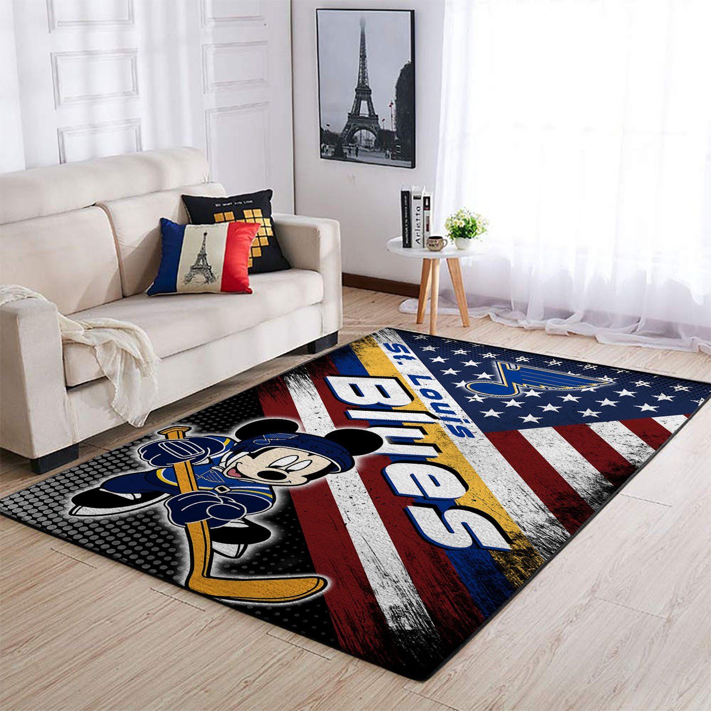 St Louis Blues Nhl Team Logo Mickey Us Style Nice Gift Home Decor Rectangle Area Rug
