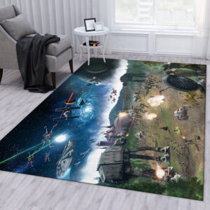 Star War Ver17 Movie Area Rug Living Room Rug Floor Decor Home Decor