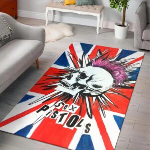 Sx Pistol Punk Band Area Rug Rugs For Living Room Rug Home Decor