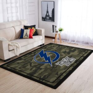 Tampa Bay Lightning Nhl Team Logo Camo Style Nice Gift Home Decor Area Rug Rugs For Living Room