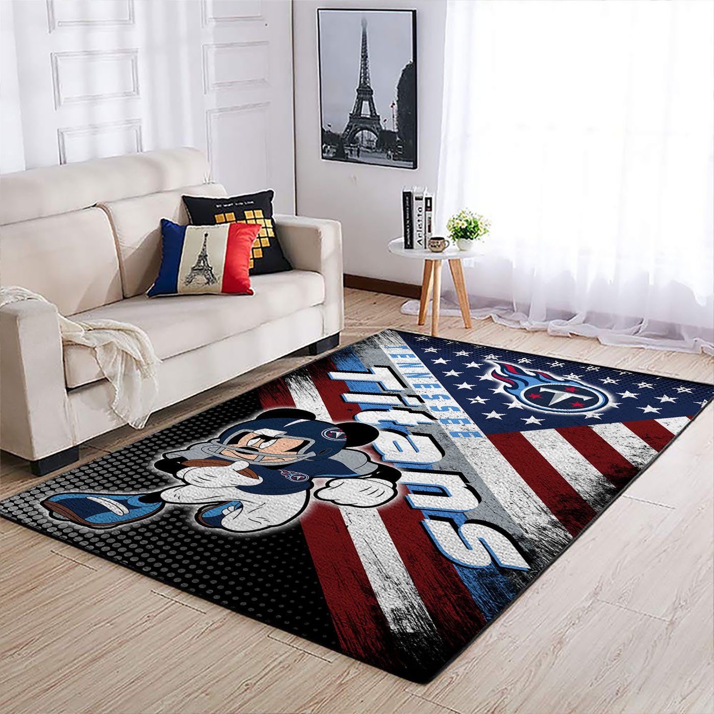 Tennessee Titans Nfl Team Logo Mickey Us Style Nice Gift Home Decor Rectangle Area Rug