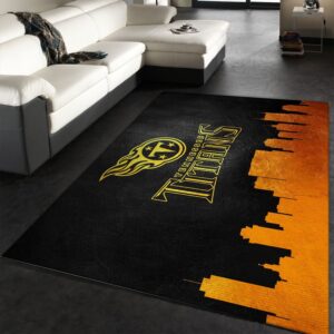 Tennessee Titans Skyline NFL Area Rug For Christmas