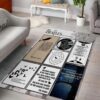 The Beatles Blackbird Singing Living Rooms Area Rug Carpet