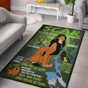 The Lion King Scar Disney Living Room Area Rug For Christmas