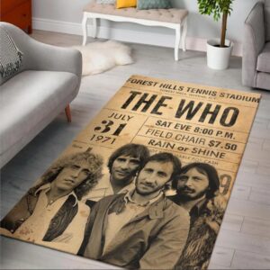 The Who Rock Band Area Rug Rugs For Living Room Rug Home Decor