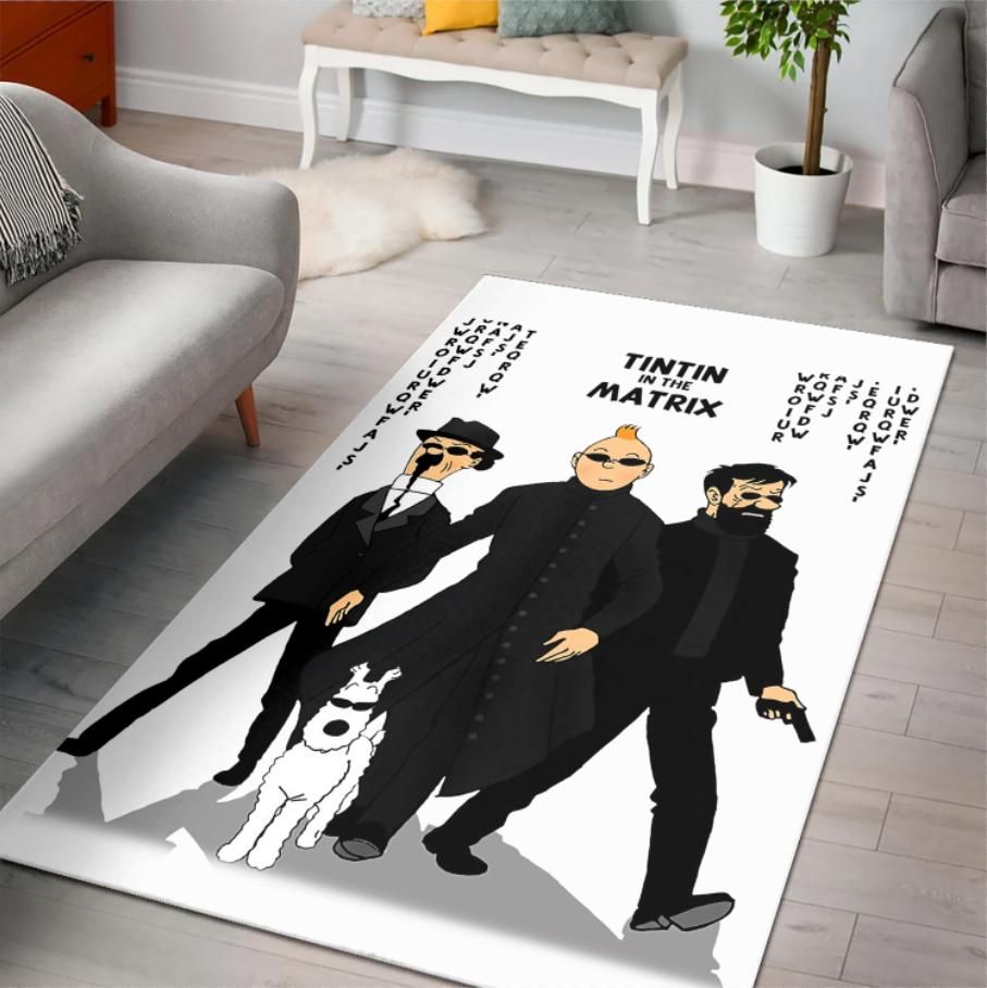 Tintin Matrix Area Rug Rugs For Living Room Rug Home Decor