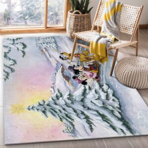 Tocwintersleighride Area Rug For Christmas Living Room Rug Floor Decor Home Decor