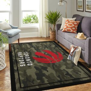 Toronto Raptors Nba Team Logo Camo Style Nice Gift Home Decor Rectangle Area Rug