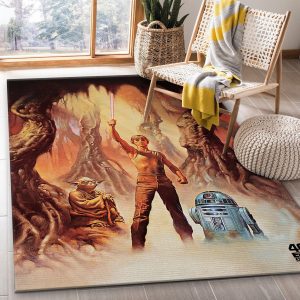 Millenium Falcon Star War Battle Zone Area Rug Carpet Living Room