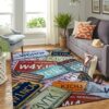 United States License Plates Area Rug Rugs For Living Room Rug Home Decor