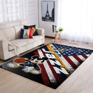 Utah Jazz Nba Team Logo Mickey Us Style Nice Gift Home Decor Rectangle Area Rug