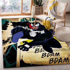 Venom Hero Movie Area Rug Living Room Christmas Gift US Decor