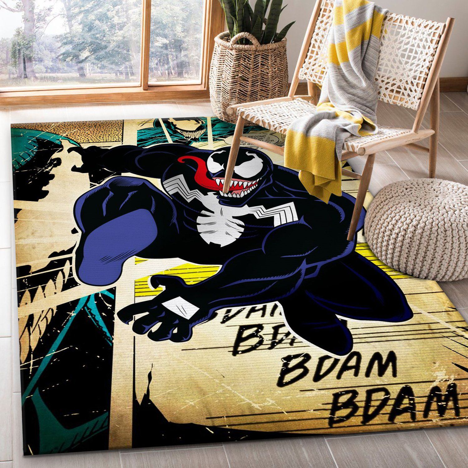 Venom Hero Movie Area Rug Living Room Christmas Gift US Decor